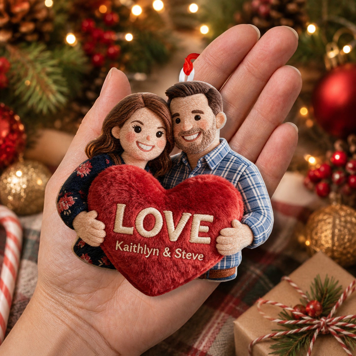 You And Me - Personalized Couple Plush Ornament