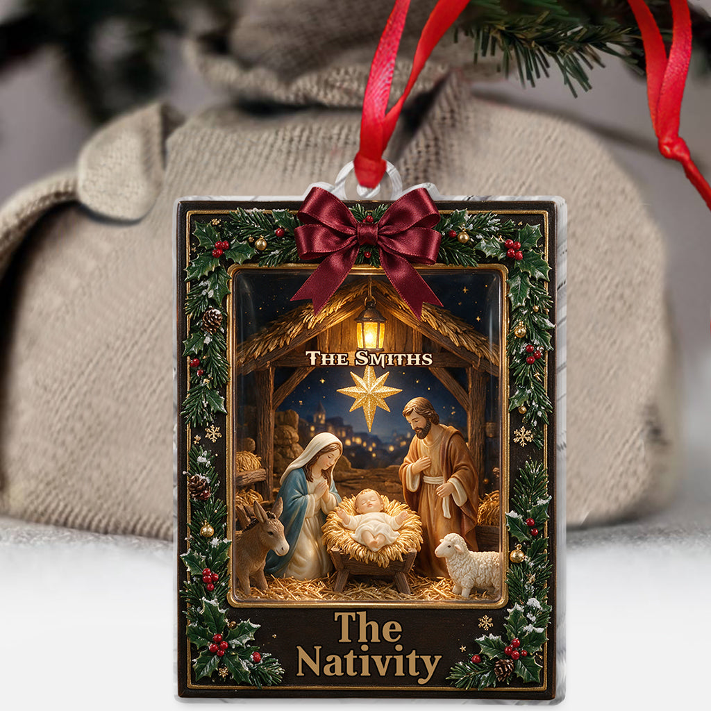The Nativity - Personalized Christian Ornament