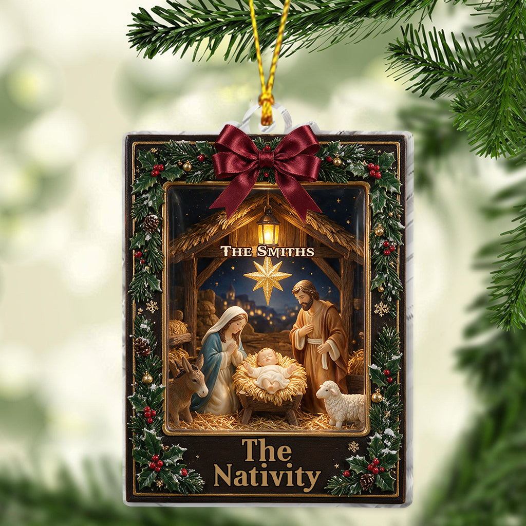 The Nativity - Personalized Christian Ornament