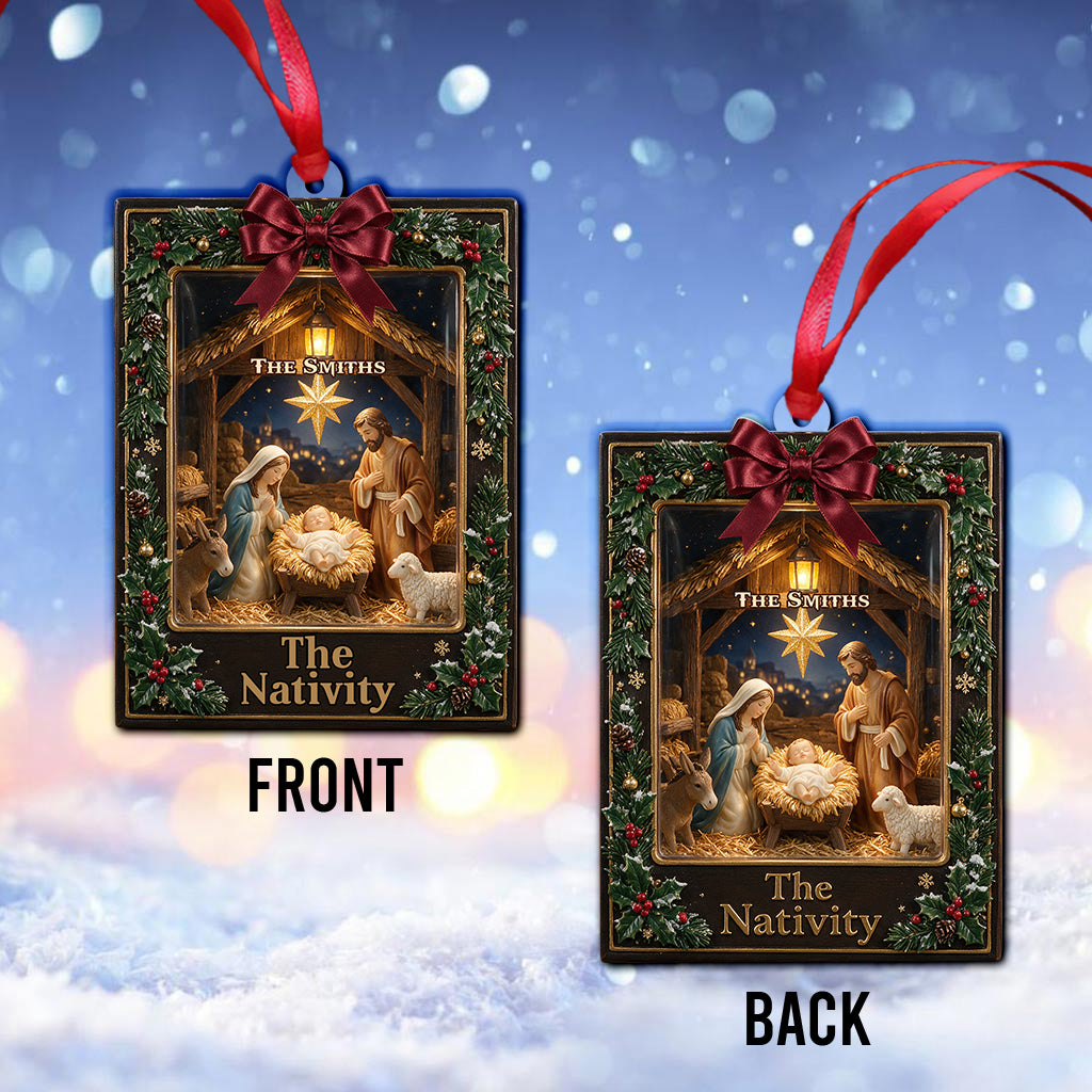 The Nativity - Personalized Christian Ornament