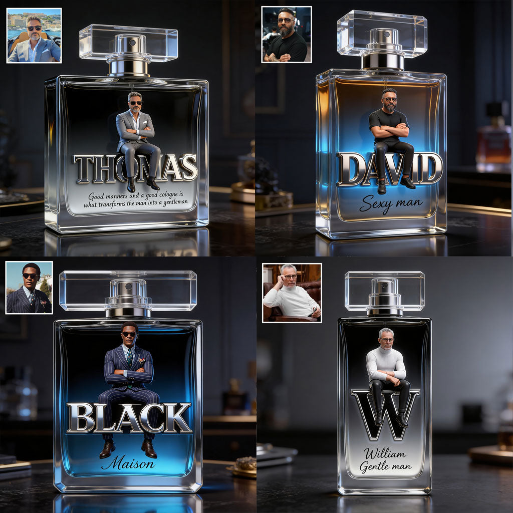 Herrenduft - Jedes Foto, Jeder Titel - Personalisierte Luxus Nachfüllflasche