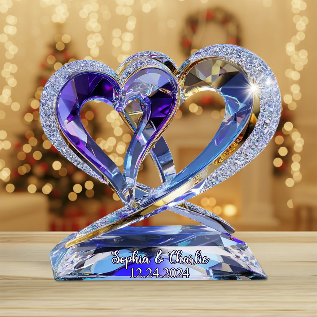 „Du und ich, wir schaffen das“ – personalisierte Acrylplakette in individueller Form für Paare