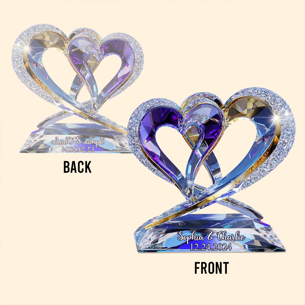 „Du und ich, wir schaffen das“ – personalisierte Acrylplakette in individueller Form für Paare