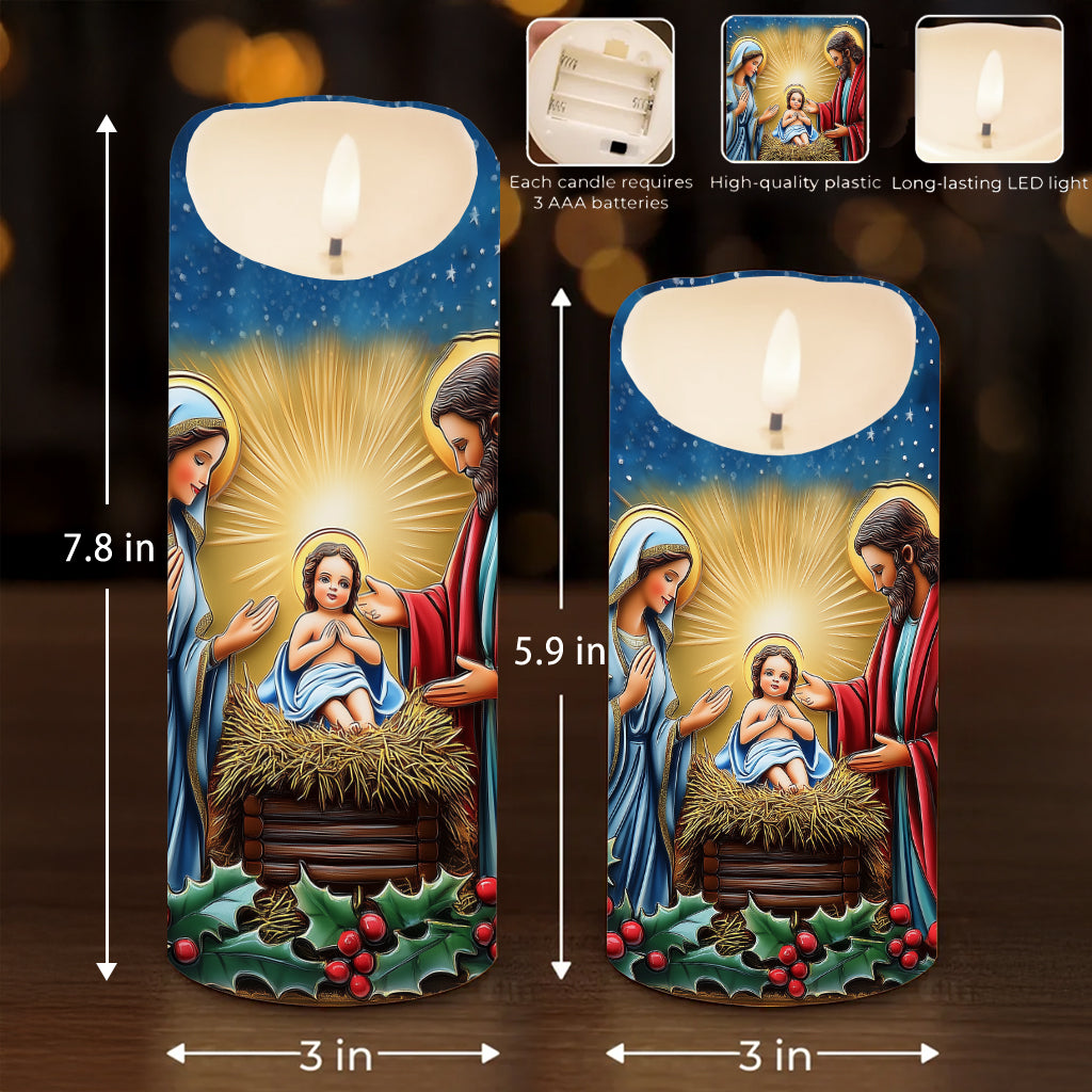 Jesus Is The Reason For The Season - Christian Flameless Candle
