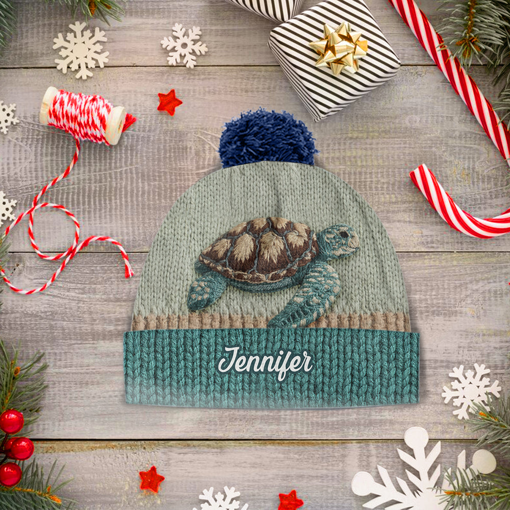 Beautiful Turtle - Personalized Turtle Beanie Hat