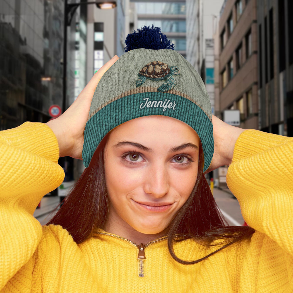 Beautiful Turtle - Personalized Turtle Beanie Hat
