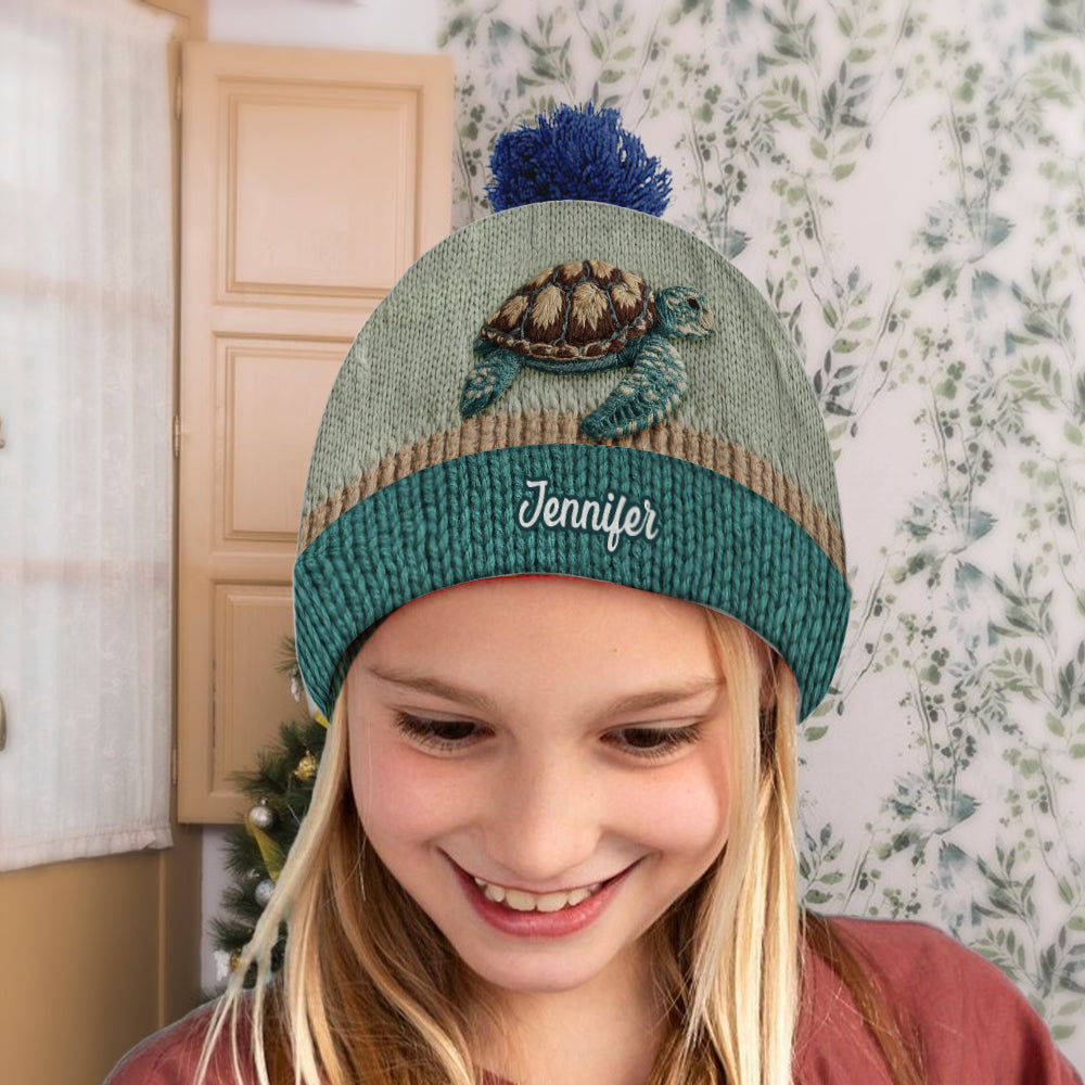 Beautiful Turtle - Personalized Turtle Beanie Hat