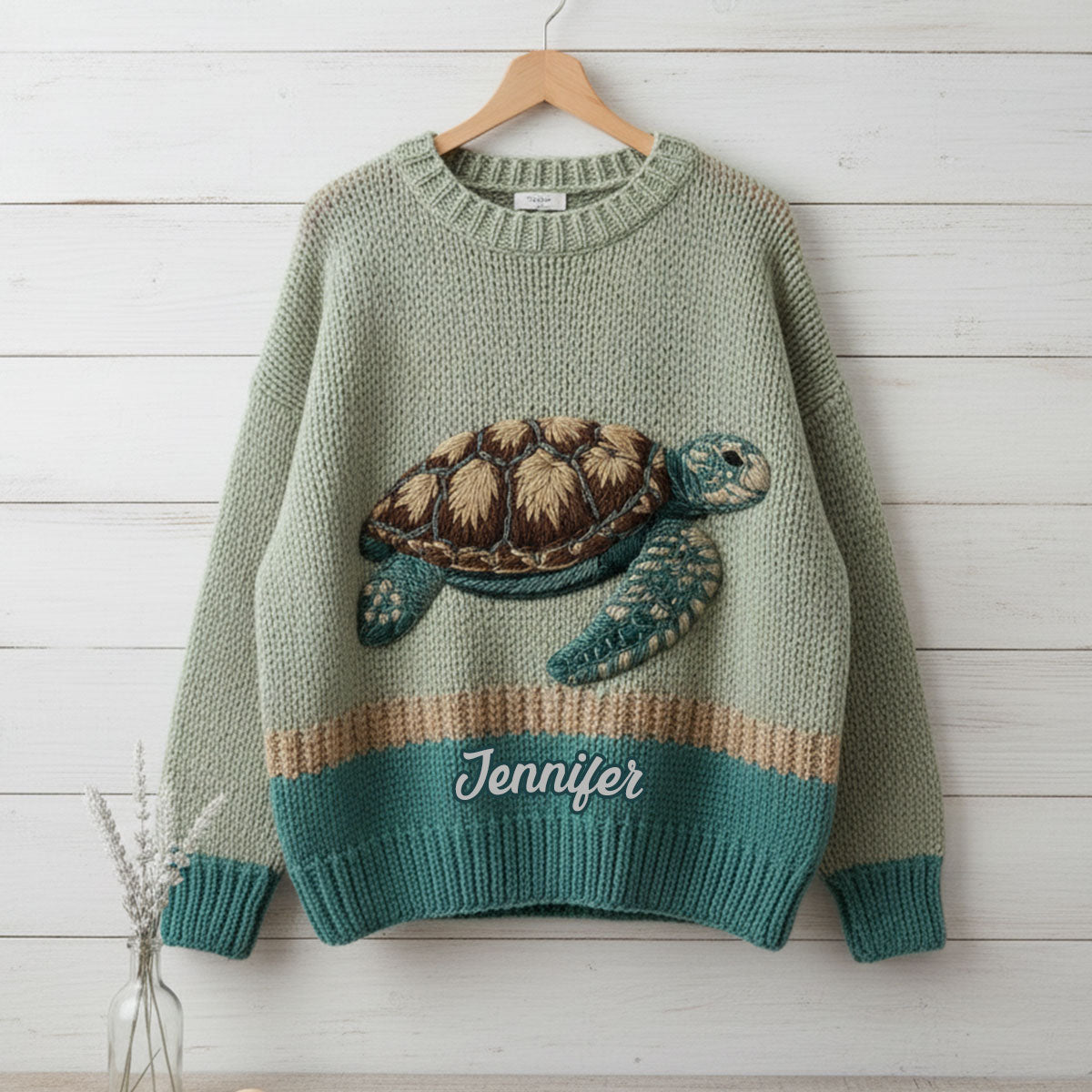 Wunderschöne Schildkröte – personalisierter Schildkröten-Pullover