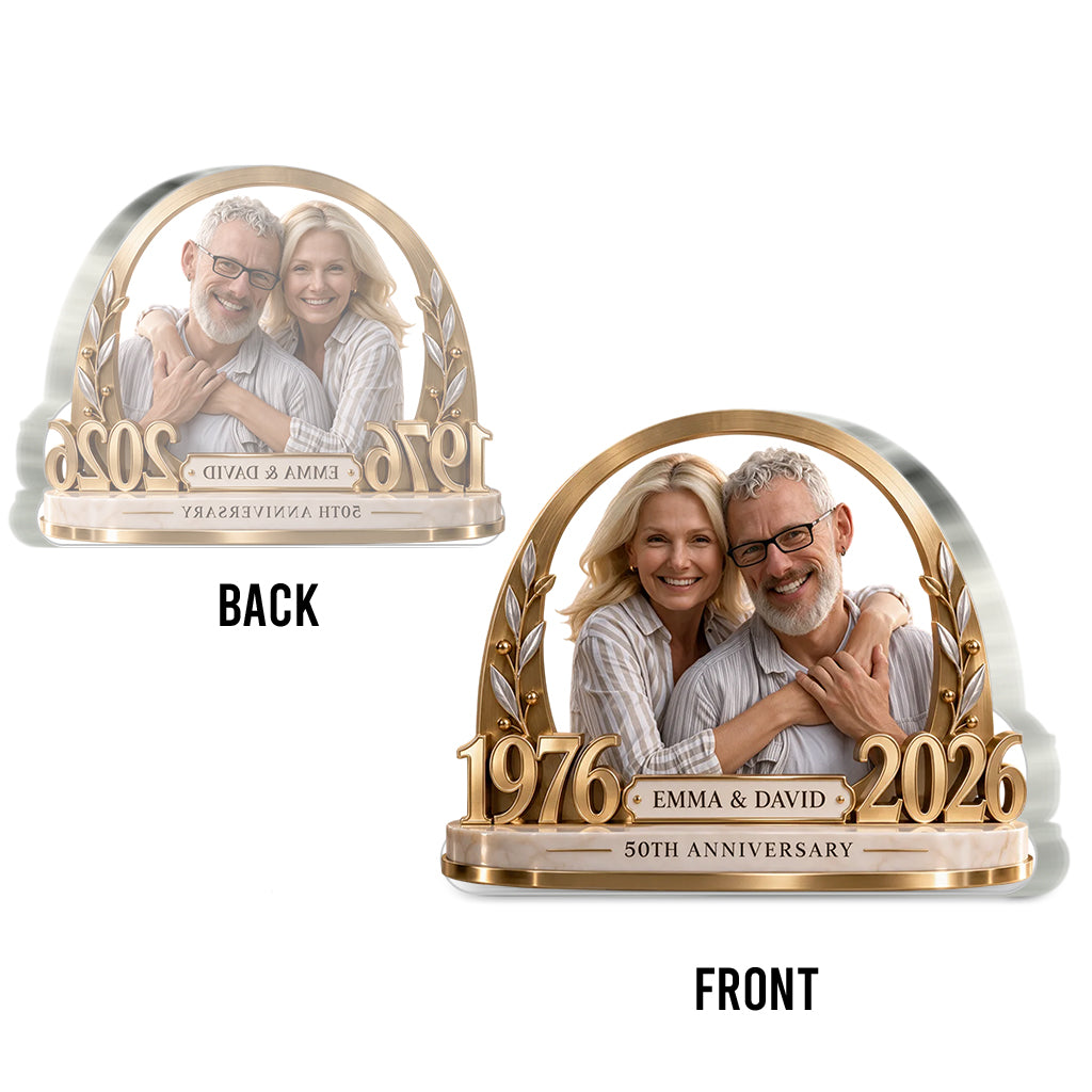 Personalisierte Geschenke für Paare, Romantisches Jubiläumsgeschenk für Ehemann und Ehefrau, Individuelles Paar Geschenk mit Namen und Datum - Personalisierte Acrylplakette