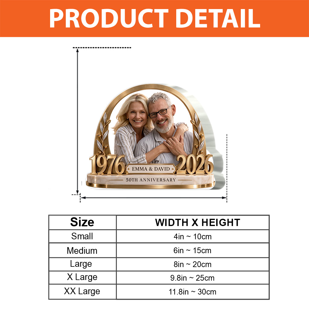 Personalisierte Geschenke für Paare, Romantisches Jubiläumsgeschenk für Ehemann und Ehefrau, Individuelles Paar Geschenk mit Namen und Datum - Personalisierte Acrylplakette
