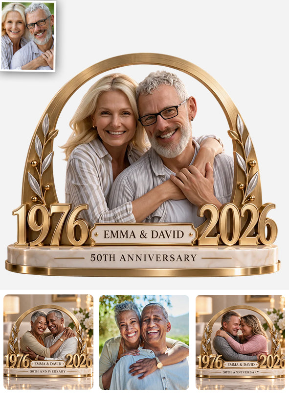 Personalisierte Geschenke für Paare, Romantisches Jubiläumsgeschenk für Ehemann und Ehefrau, Individuelles Paar Geschenk mit Namen und Datum - Personalisierte Acrylplakette