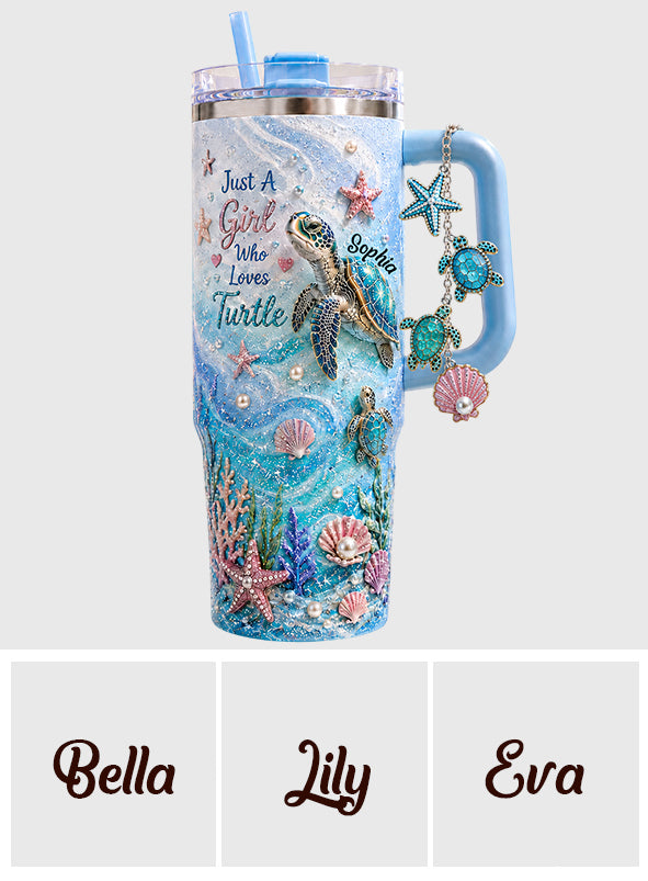 Liebe Schildkröte - Personalisierter Schildkrötenbecher mit Anhängern