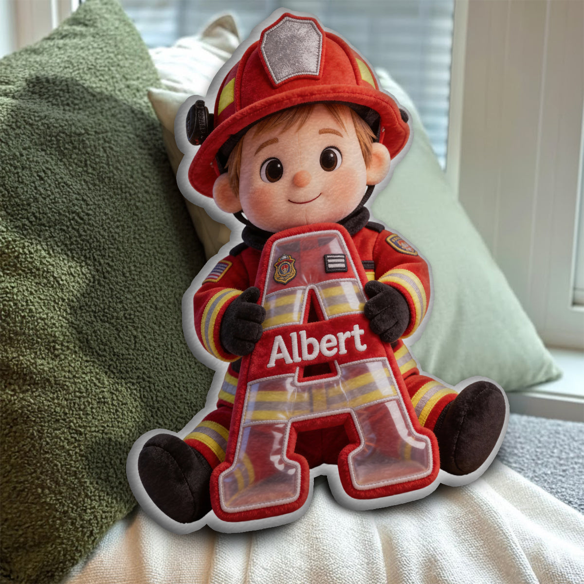 Dream Job - Personalized Kid Faux Fur Shaped Pillow