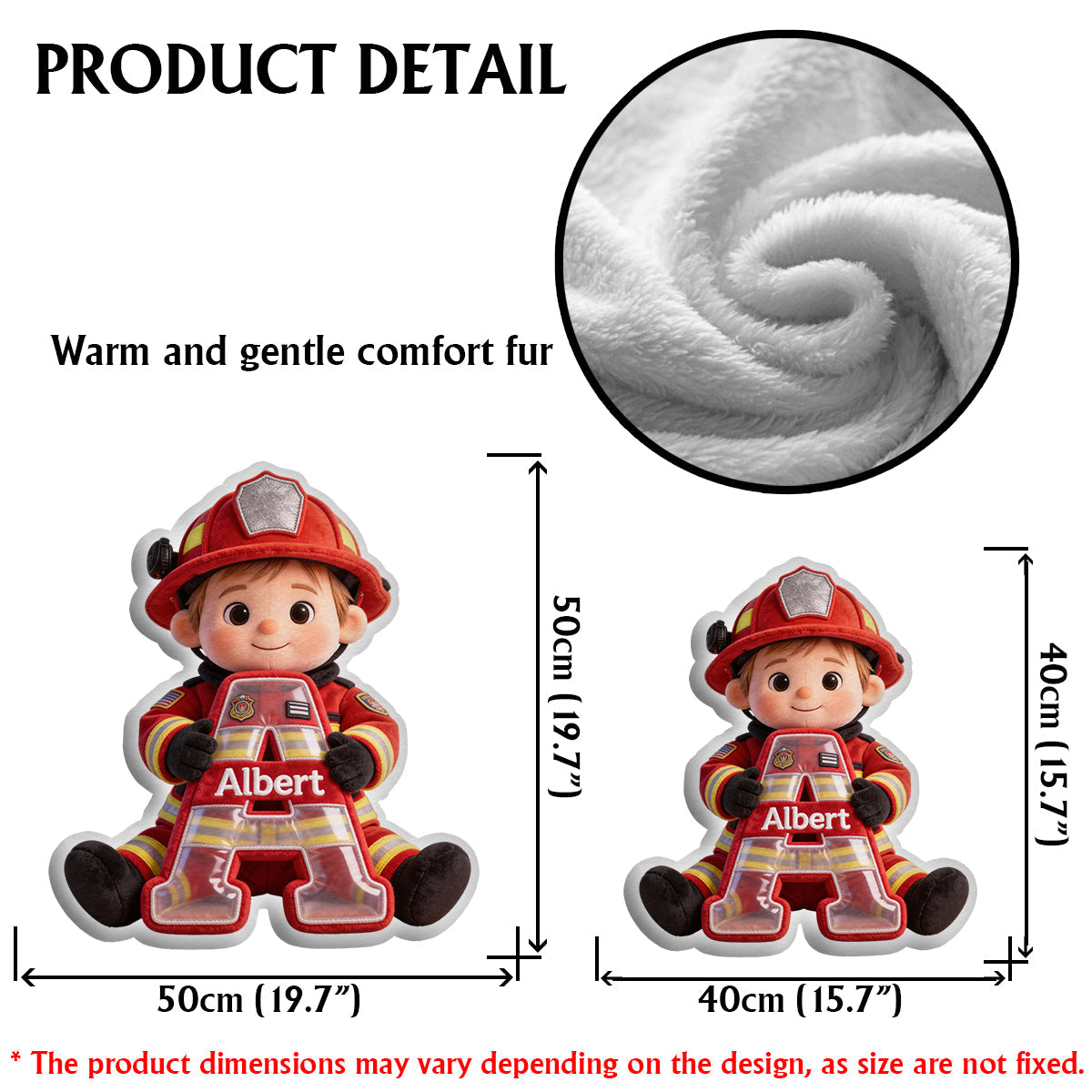 Dream Job - Personalized Kid Faux Fur Shaped Pillow