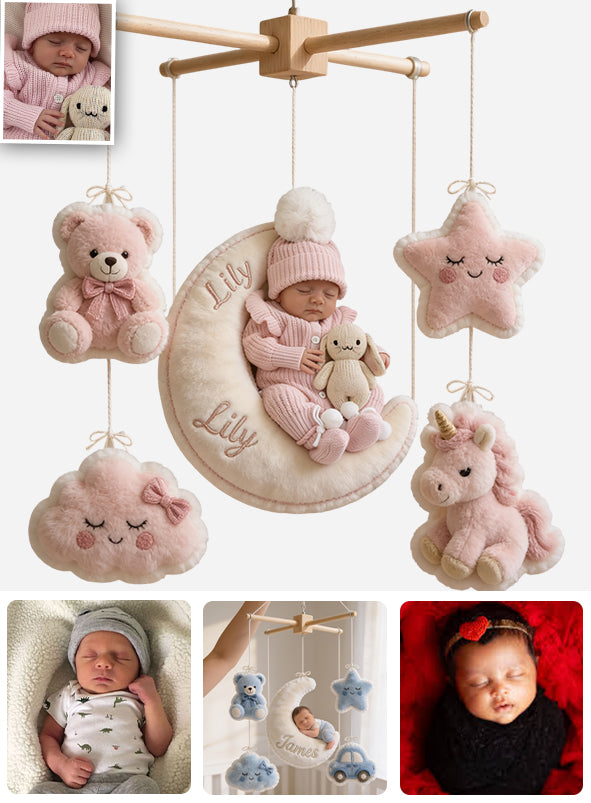 Welcome To The World - Personalized Newborn Crib Mobile