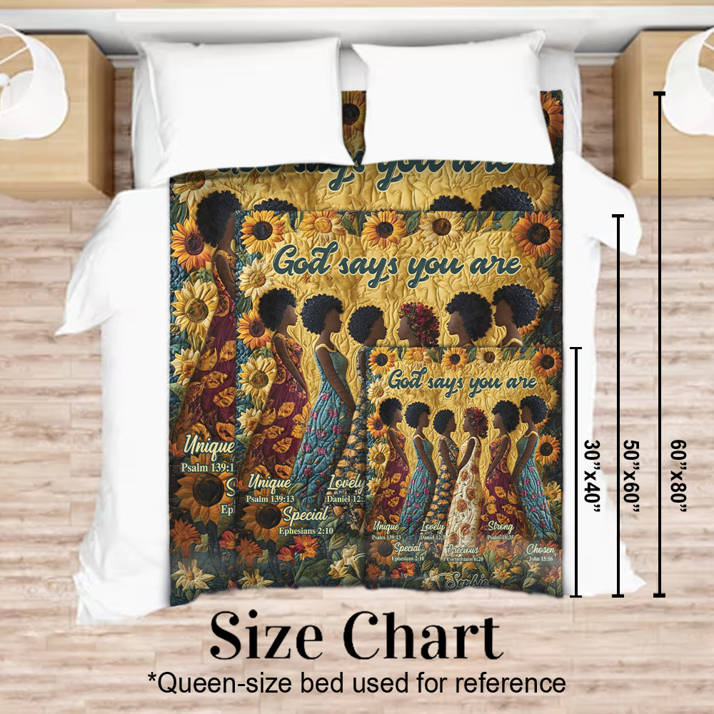 Gott sagt, du bist es – Personalisierte Decke für Afroamerikaner