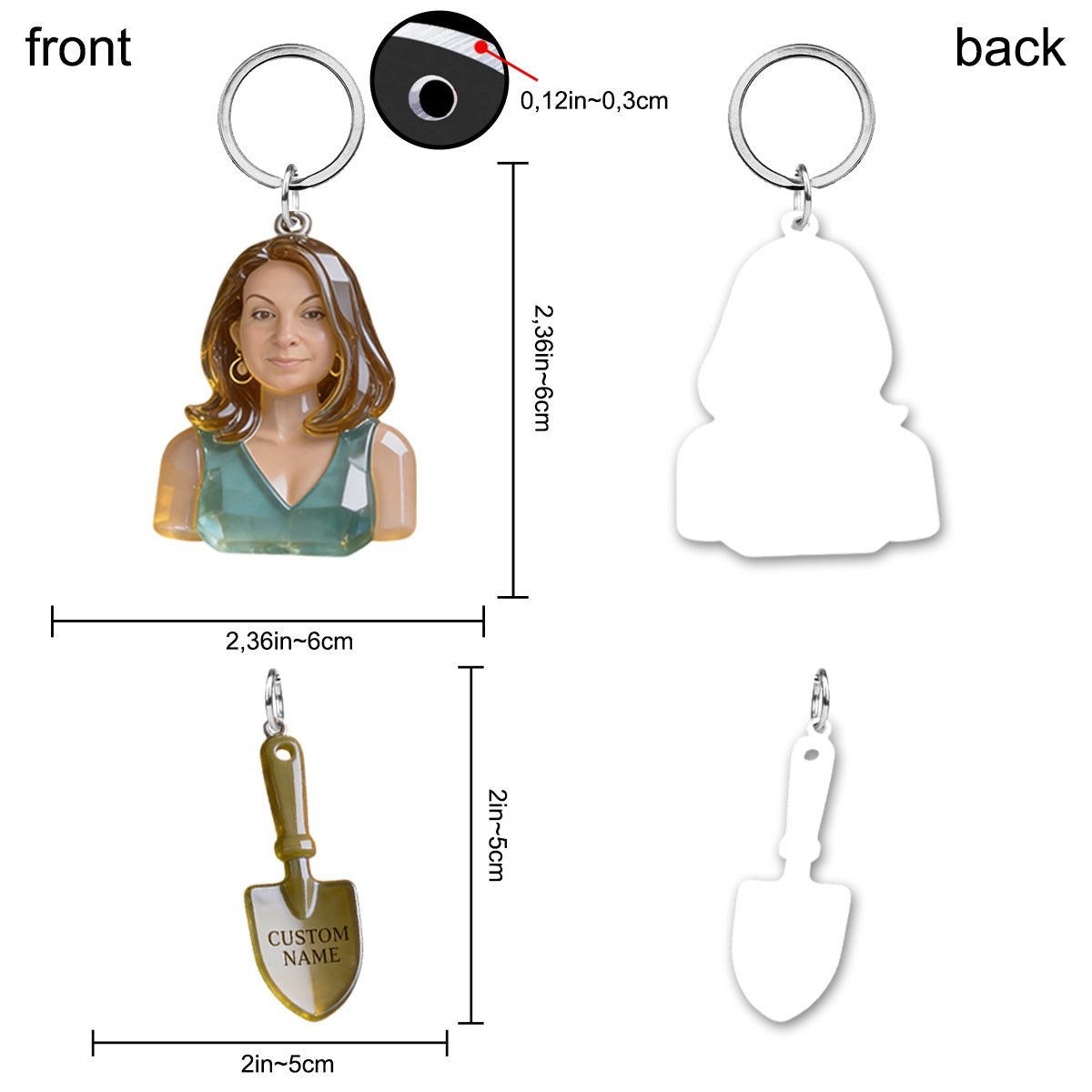 Gartenliebe – Personalisierter Garten-Schlüsselanhänger mit Anhängern