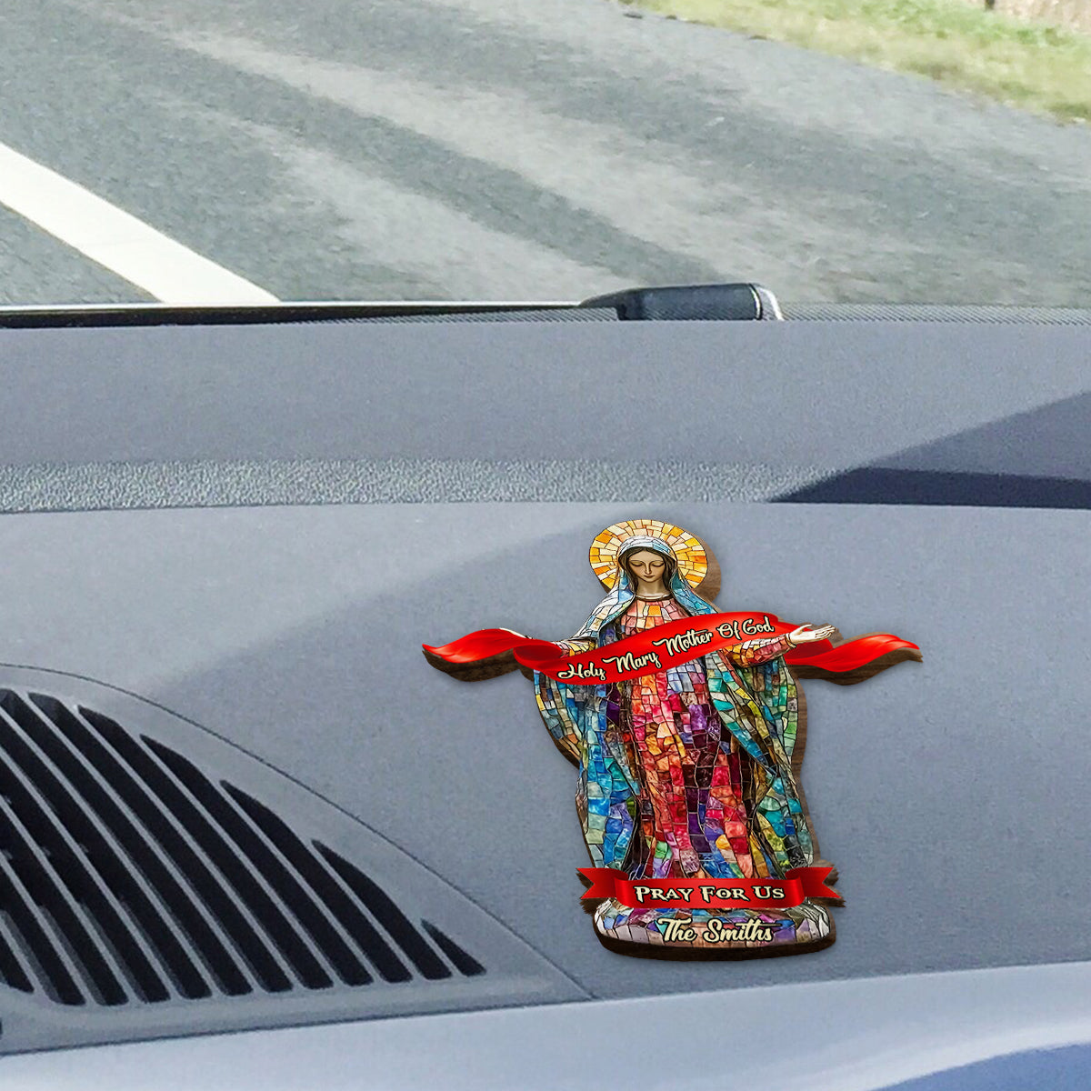 Betet für uns – Personalisierter christlicher Auto-Sonnenblendenclip