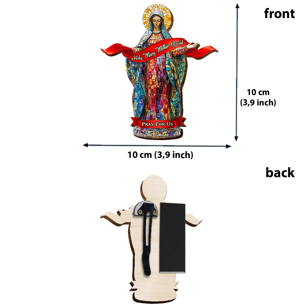 Betet für uns – Personalisierter christlicher Auto-Sonnenblendenclip