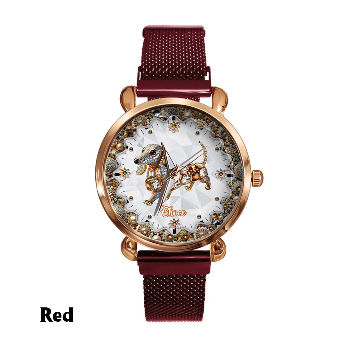 I Love My Dogs - Personalized Dog Women Hand Watch