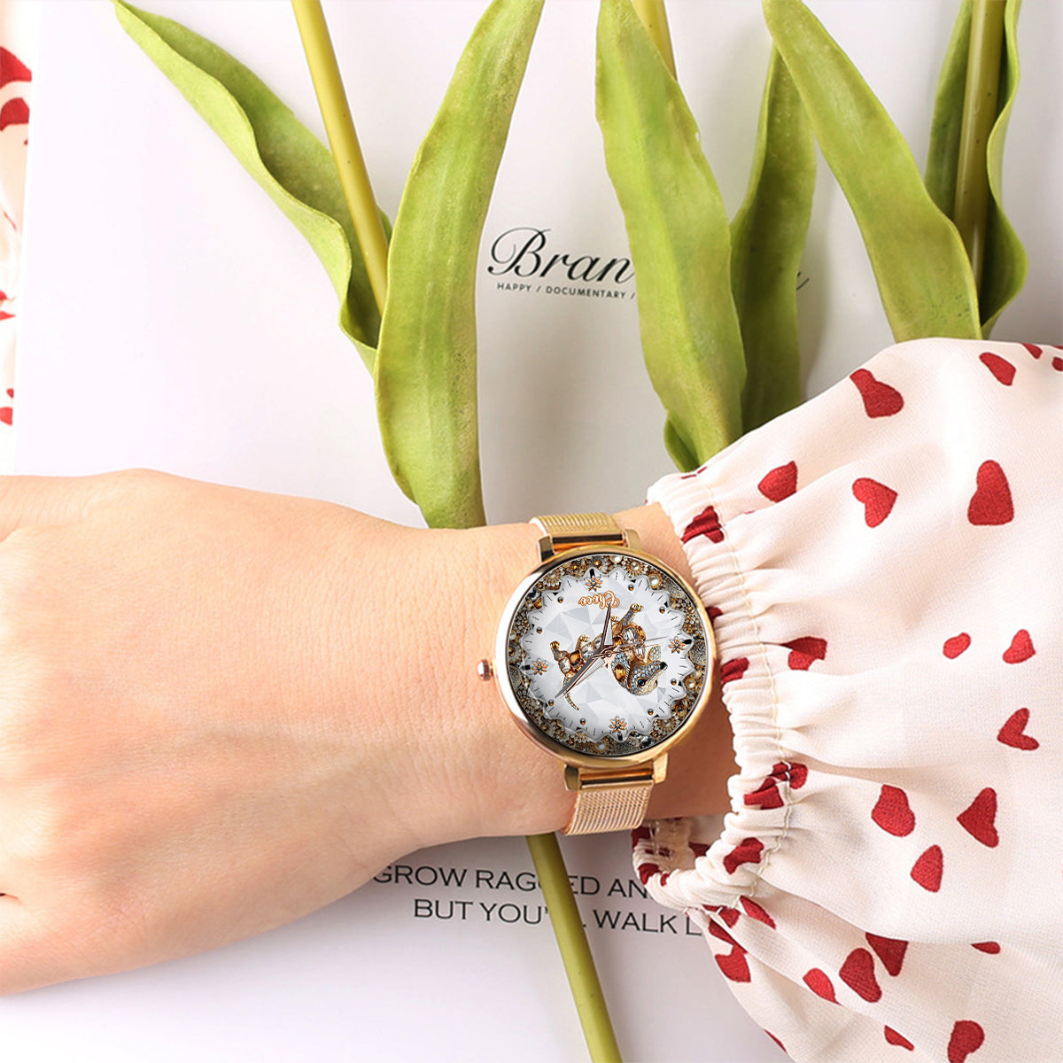 I Love My Dogs - Personalized Dog Women Hand Watch