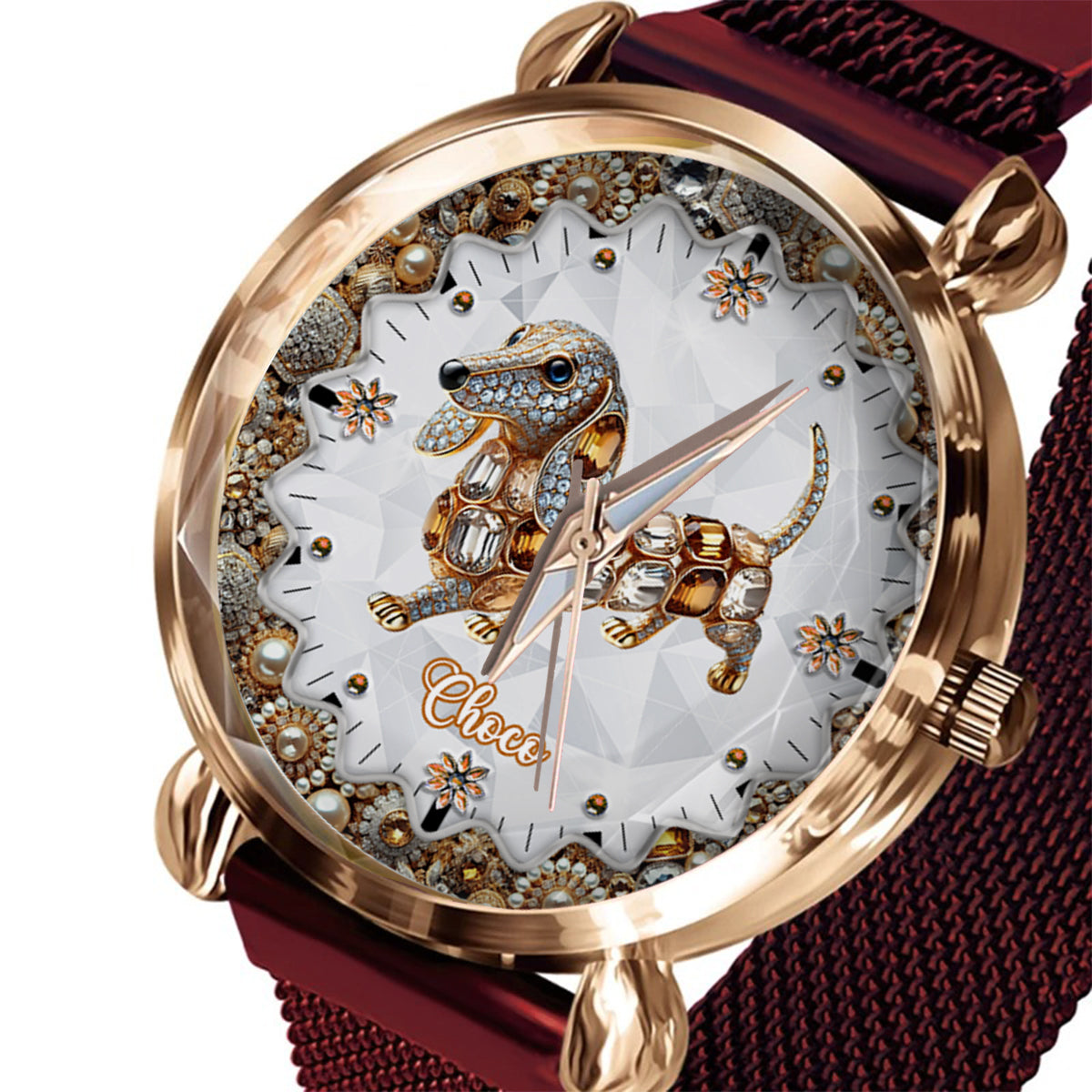 I Love My Dogs - Personalized Dog Women Hand Watch