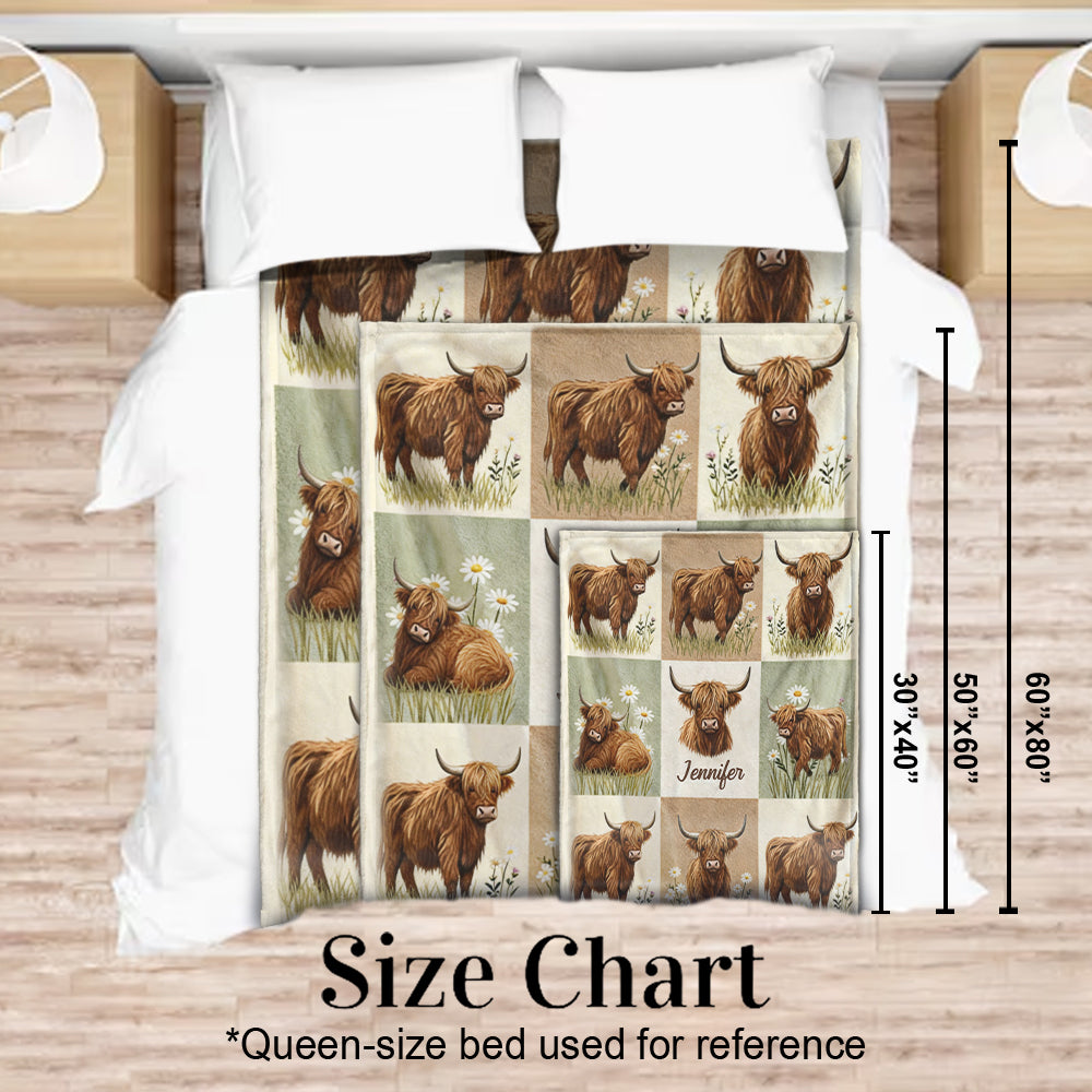 Farmer Life - Personalized Highland Cow Blanket