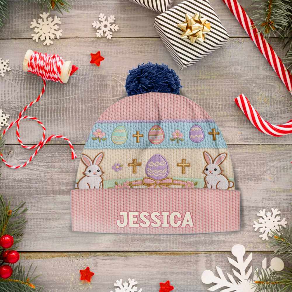 Happy Easter - Personalized Kid Beanie Hat