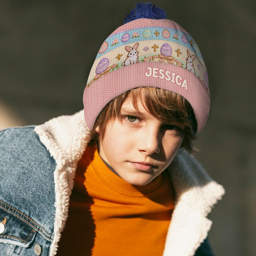 Happy Easter - Personalized Kid Beanie Hat