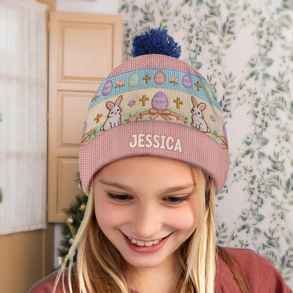 Happy Easter - Personalized Kid Beanie Hat
