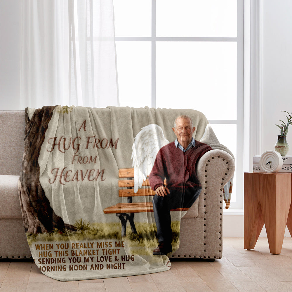 A Hug From Heaven - Personalized Memorial Blanket