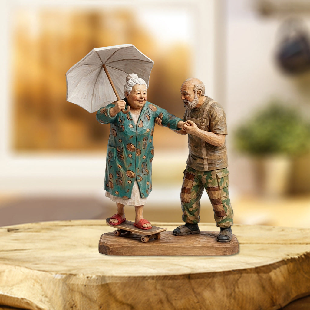 Holzpaar – Personalisierte Acrylplakette in individueller Form