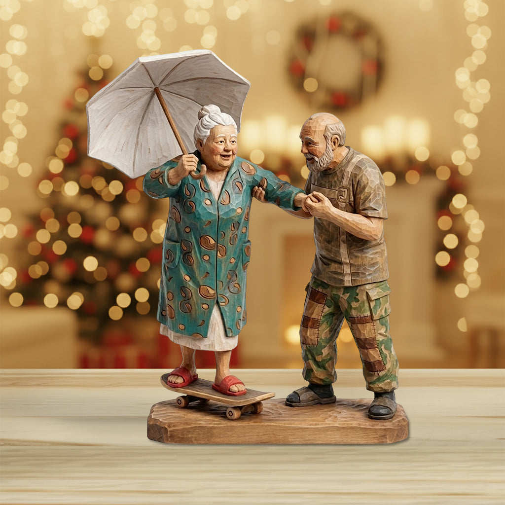 Holzpaar – Personalisierte Acrylplakette in individueller Form