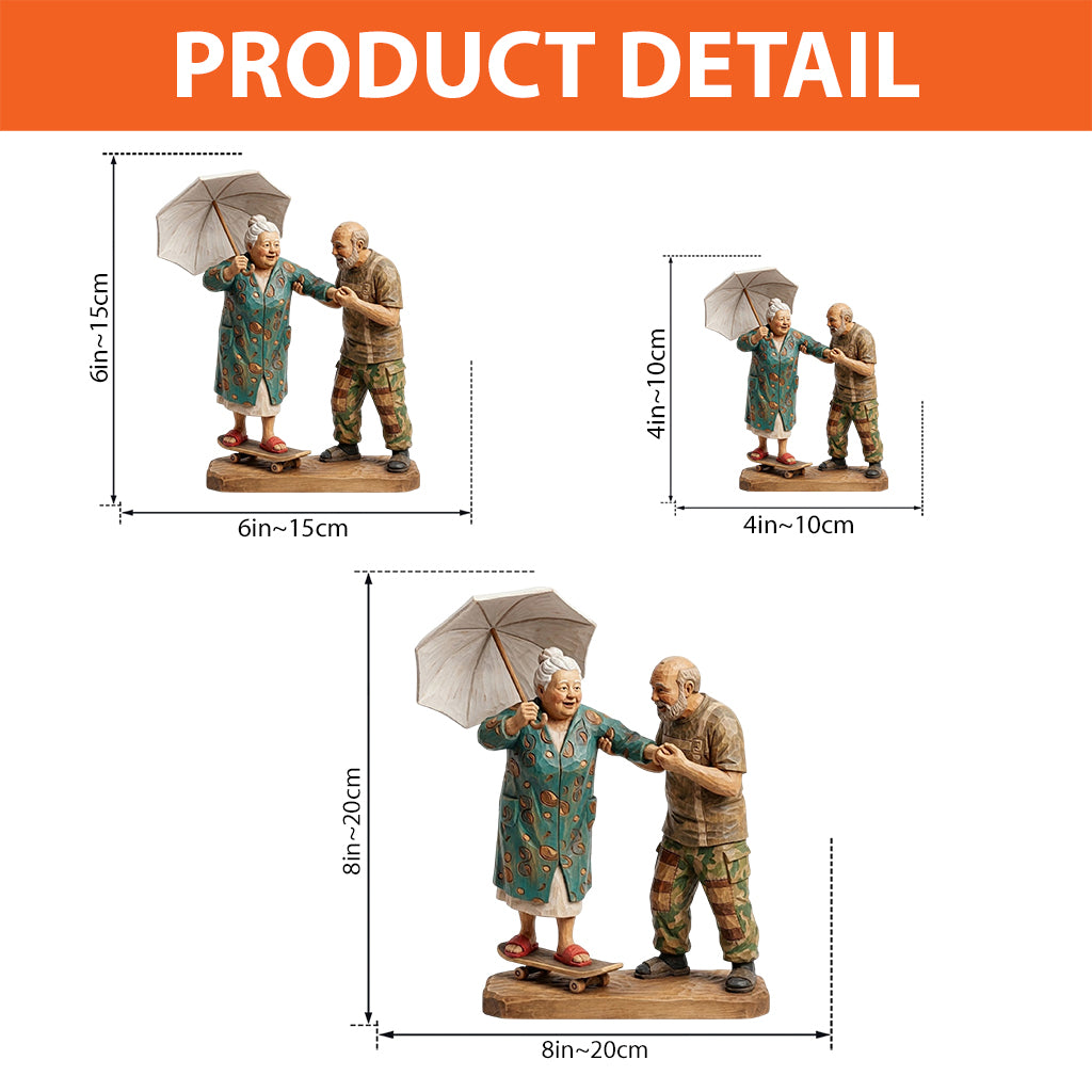 Holzpaar – Personalisierte Acrylplakette in individueller Form