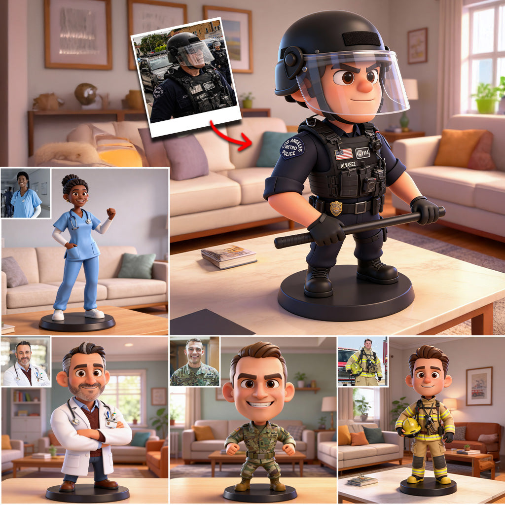 Any Photo - Personalized Police Officer Custom Shaped Acrylic Plaque