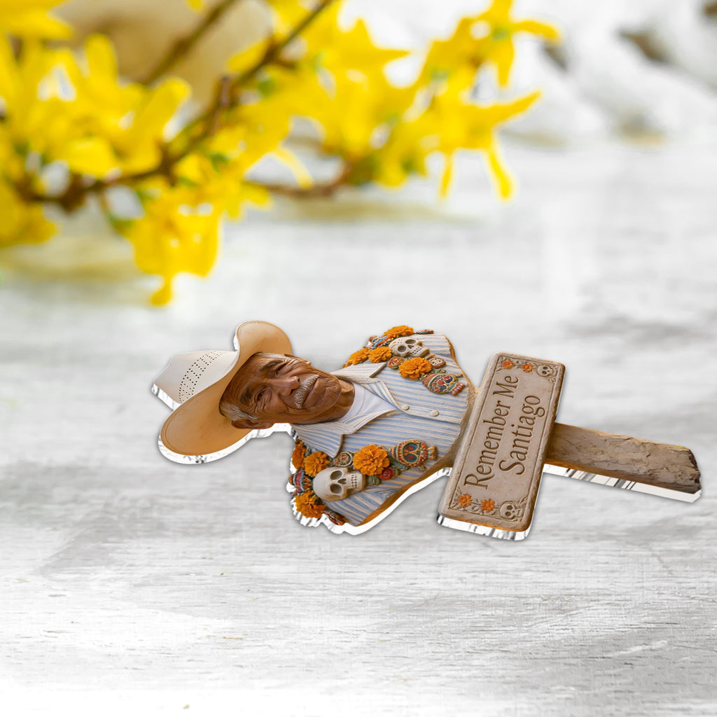 „Erinnere dich an mich“ – Individuell gestaltetes Gedenkschild aus Acryl mit Foto – Personalisierte Gedenktafel für den Garten/Acryl-Garten