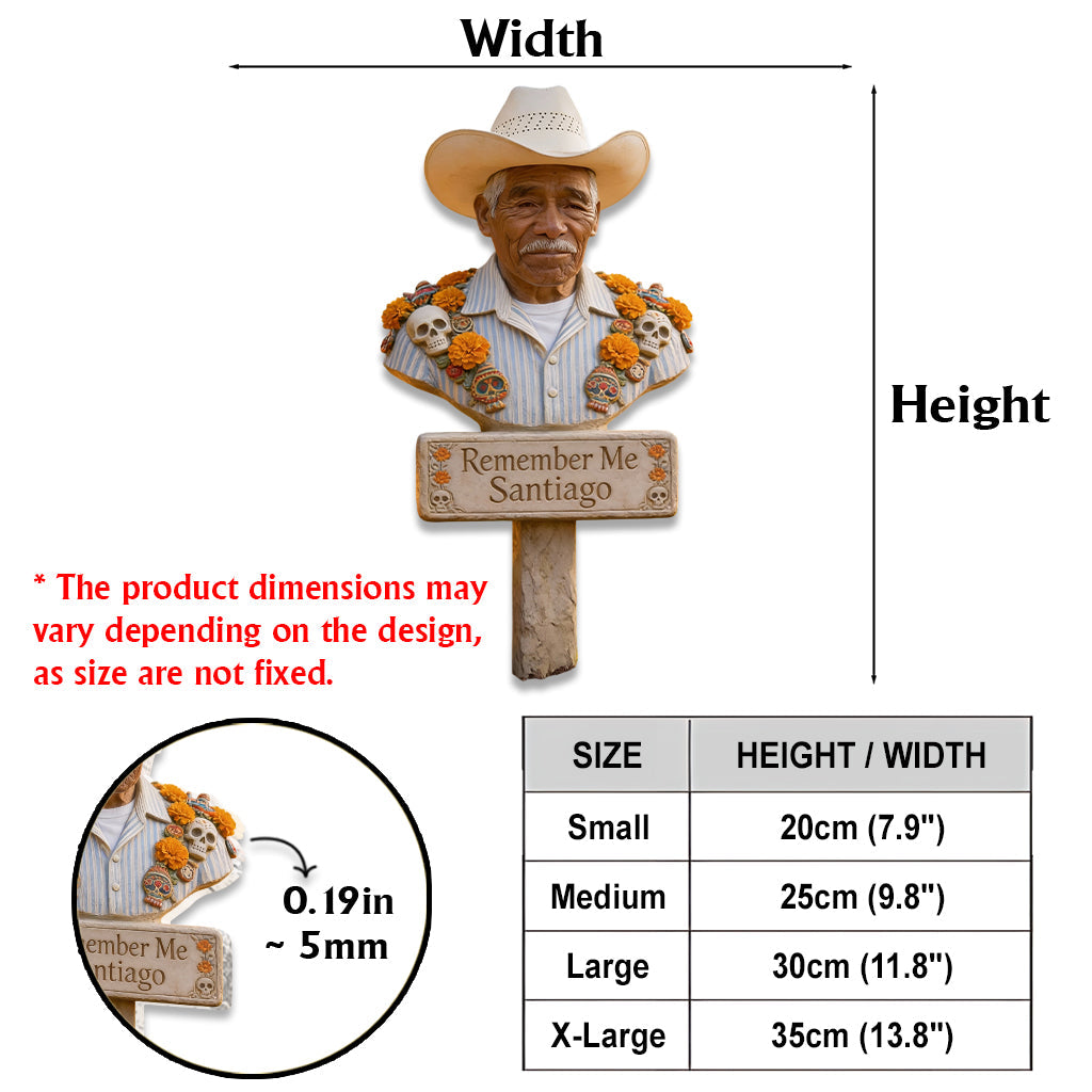 „Erinnere dich an mich“ – Individuell gestaltetes Gedenkschild aus Acryl mit Foto – Personalisierte Gedenktafel für den Garten/Acryl-Garten