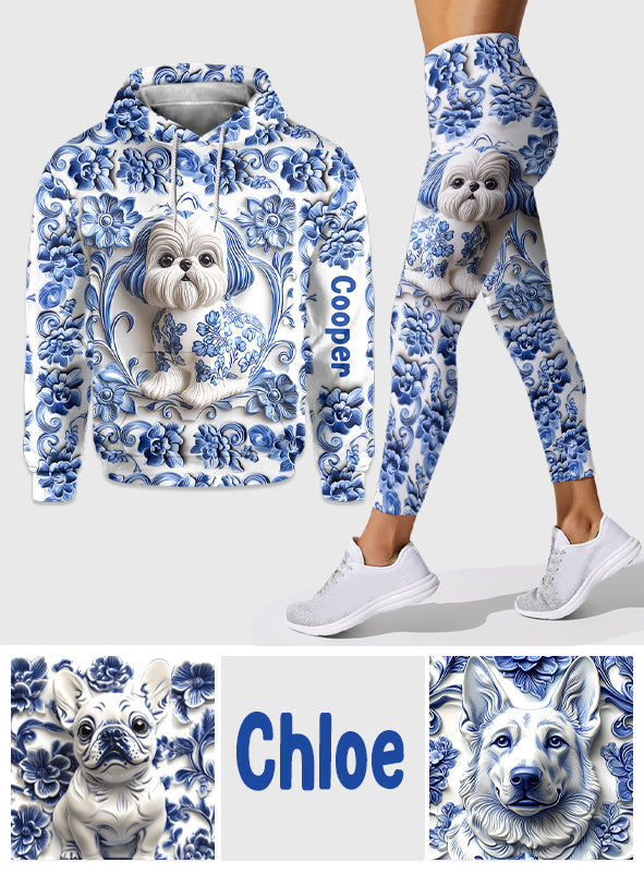 Niedlicher Shih Tzu – Personalisierter Hunde-Hoodie und Leggings