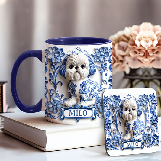 Niedlicher Hund – personalisierte Tasse mit Hundemotiv