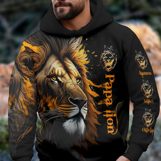 Papa Lion - Personalized Father All Over Shirt