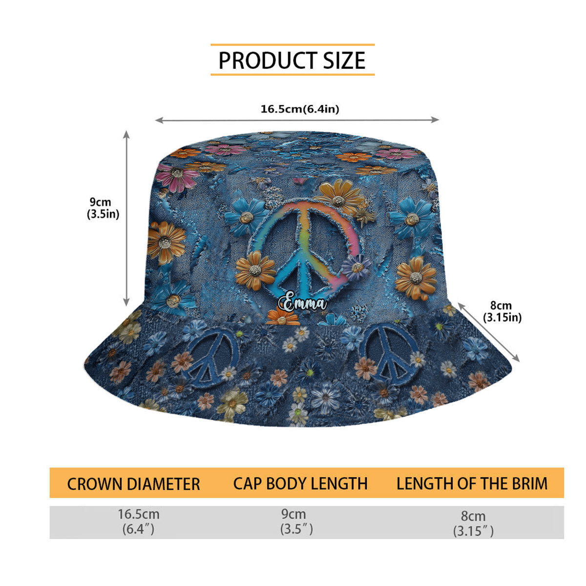 Hippie Soul - Personalized Hippie Bucket Hat