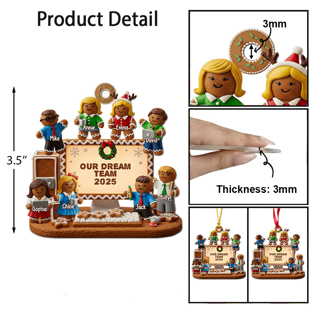 Our Dream Team - Personalized Corworker Transparent Ornament