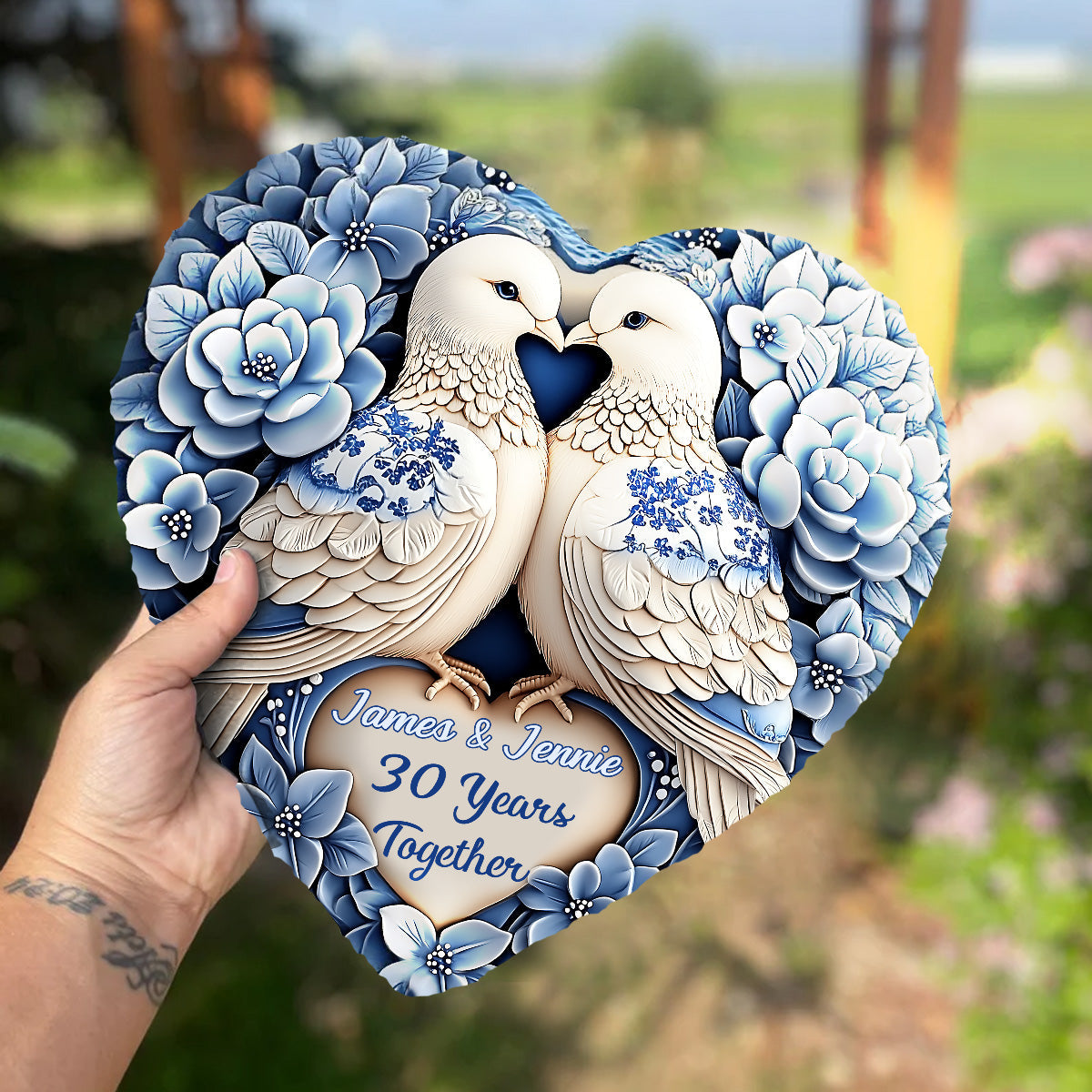 Ich gehöre dir – Personalisierter herzförmiger Stein für Paare