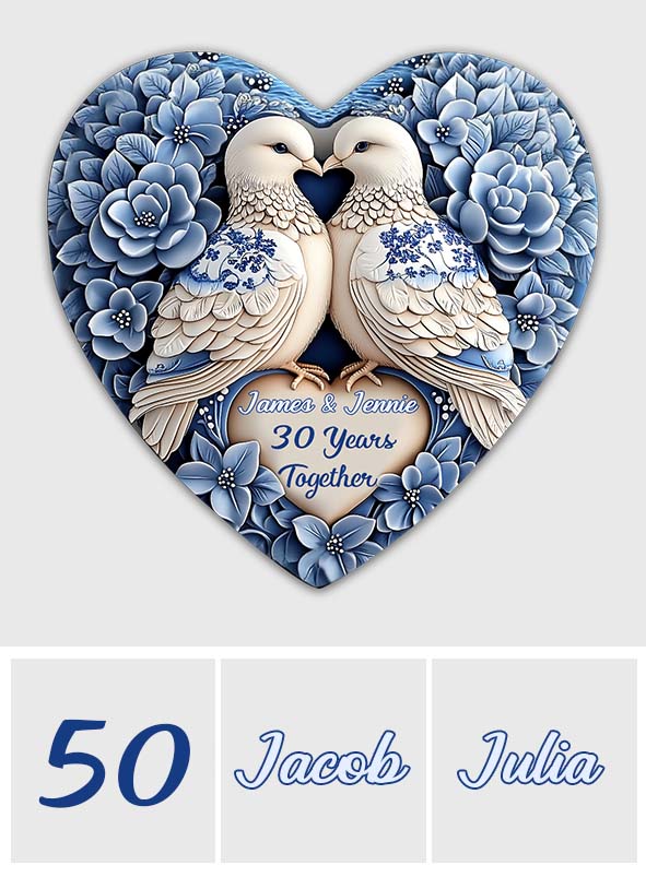 Ich gehöre dir – Personalisierter herzförmiger Stein für Paare