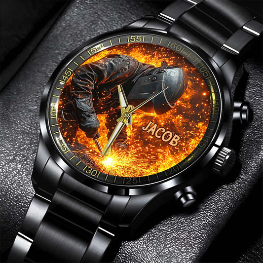 Geschenk für Schweißer – Personalisierte Schweißer-Handuhr