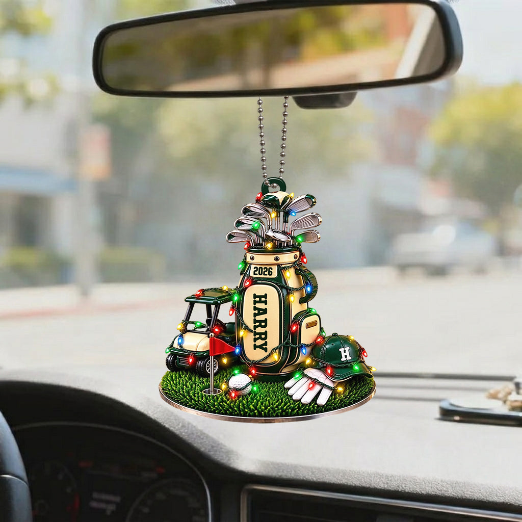 Golfer Dad 2026 - Personalized Golf Premium 3D Ornament