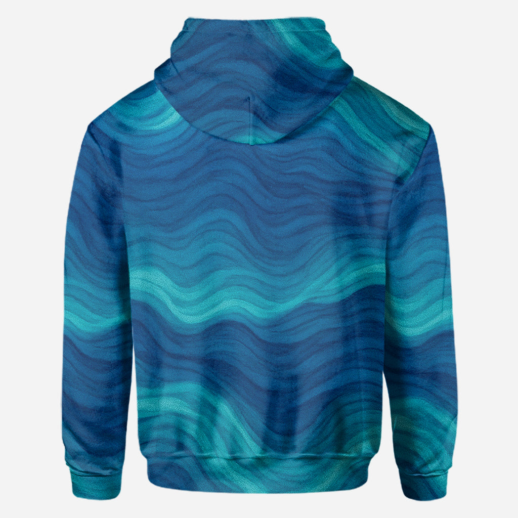 Schildkröte und Welle – Personalisiertes T-Shirt mit Schildkrötenmuster