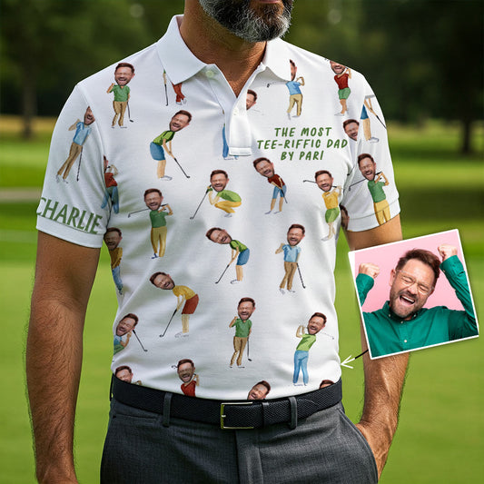Bester Papa von Par - Personalisiertes Vater-Poloshirt