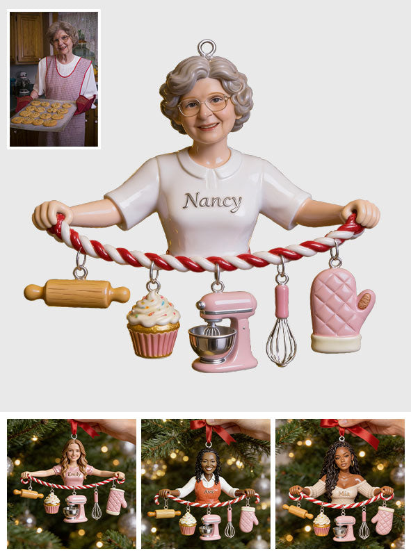 Whisking You a Merry Christmas - Personalized Baking Ornament With Charm