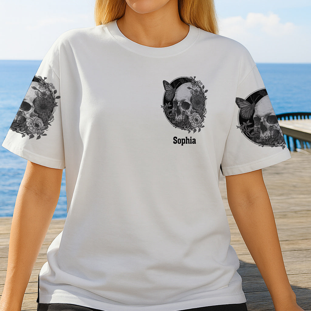 White Skull - Personalized Skull All Over Shirt